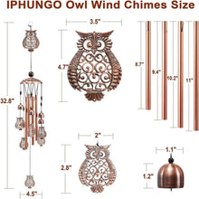 Eule Metall Windspiel Glocke Garten und Balkon Dekoration