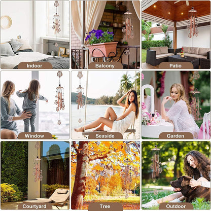 Eule Metall Windspiel Glocke Garten und Balkon Dekoration