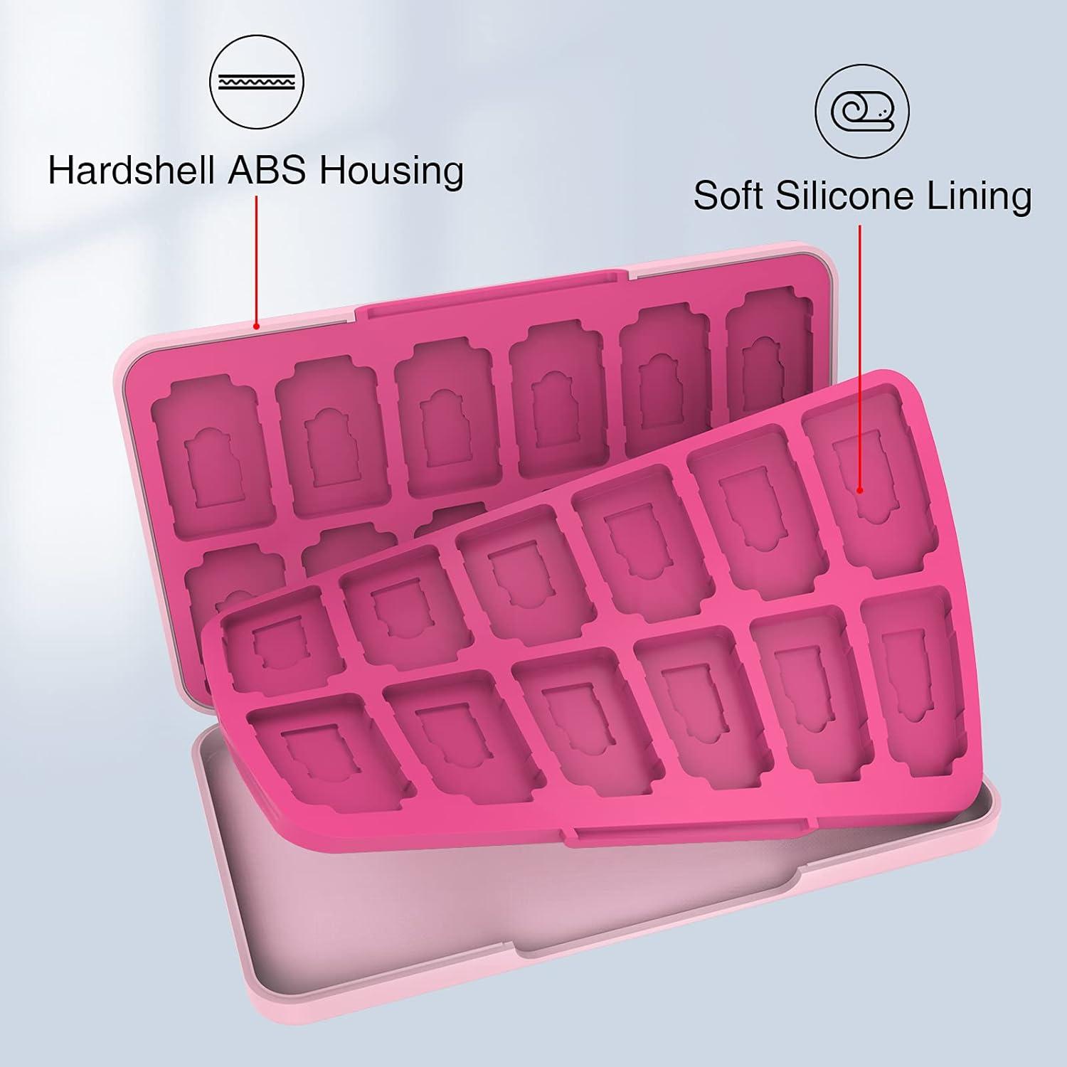 HEIYING Switch Game Card Aufbewahrungsbox mit 24 Game Card Slots & 24 Micro SD Card Slots