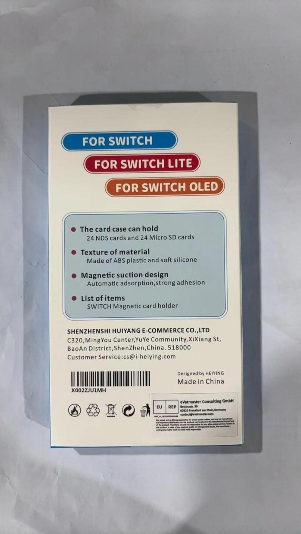 HEIYING Switch Game Card Aufbewahrungsbox mit 24 Game Card Slots & 24 Micro SD Card Slots