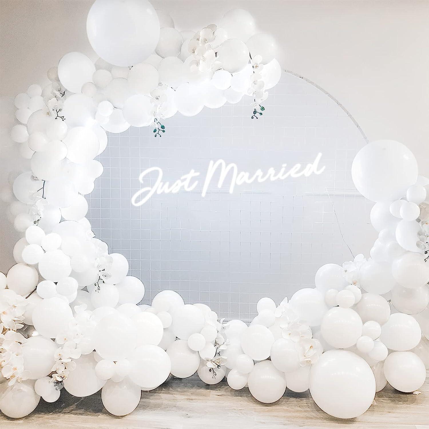 Weiße Luftballon Girlande Set für Hochzeit & Geburtstag