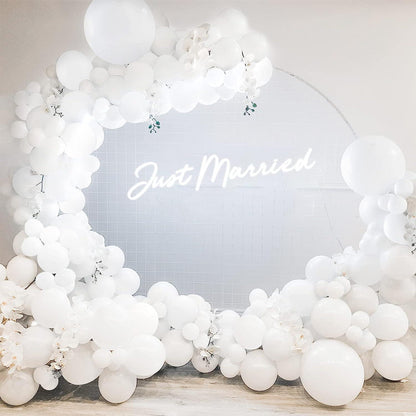 Weiße Luftballon Girlande Set für Hochzeit & Geburtstag