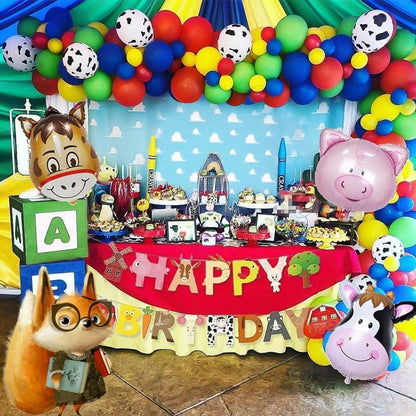 Bauernhof Geburtstagsdeko Set Tier Party Deko Luftballons Banner