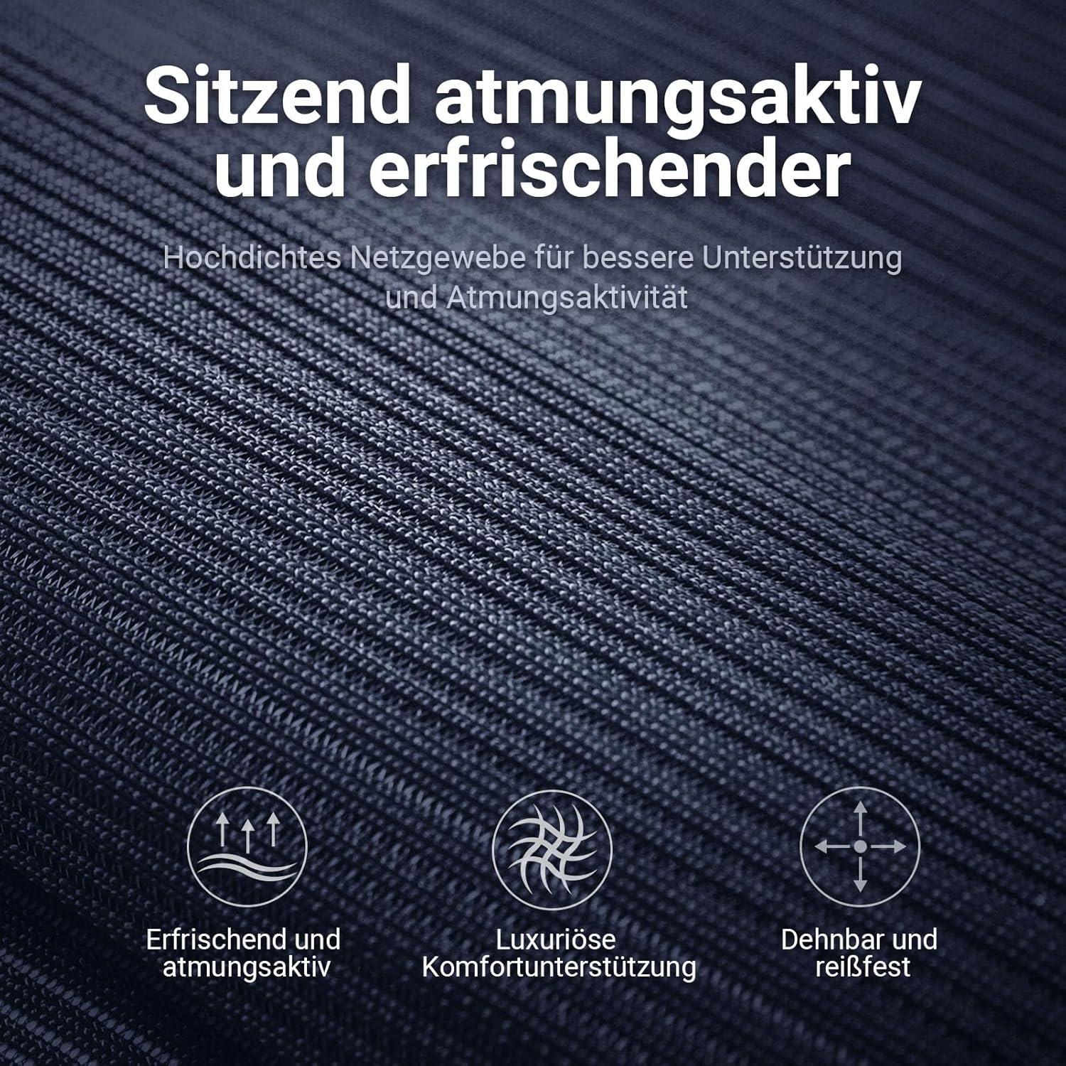 Bürostuhl Ergonomisch Schwarz Mesh mit Klappbare Armlehnen