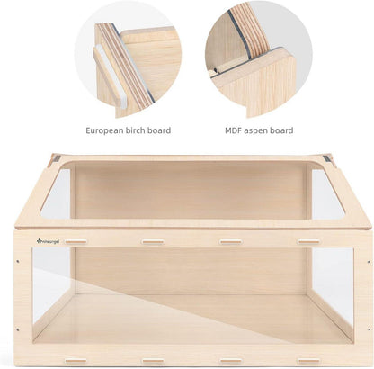 Hamsterkäfig mit schräger Öffnung aus umweltfreundlichem Holz - Großer