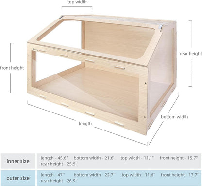 Niteangel Hamsterkäfig mit schräger Öffnung - MDF Aspen Kleintierkäfig für