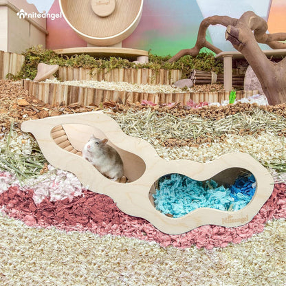 Niteangel Hamsterhaus mit Kletterleiter für kleine Haustiere