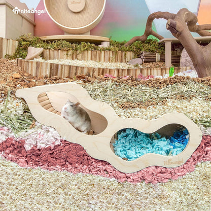 Niteangel Hamsterhaus mit Kletterleiter für kleine Haustiere