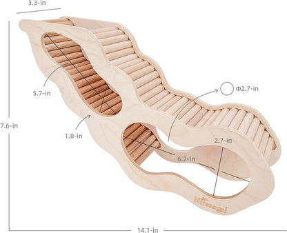 Holz Hamsterhaus mit Kletterleiter für Hamster Mäuse Rennmäuse
