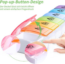 Tablettenbox 7 Tage 14 Fächer morgens abends Pillendose