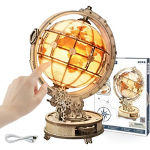 ROKR Holzpuzzle 3D Globus Modell Luminous Globe 180 Teile
