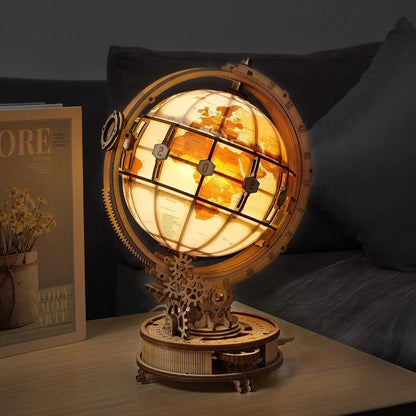 ROKR Holzpuzzle 3D Globus Modell Luminous Globe 180 Teile