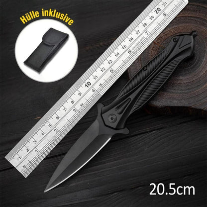 Schwarzes Klappmesser Taschenmesser mit Clip Einhandmesser