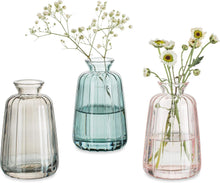 Vintage Mini Glasvasen Set für Hochzeit Tischdeko & Wohnzimmer Blumen