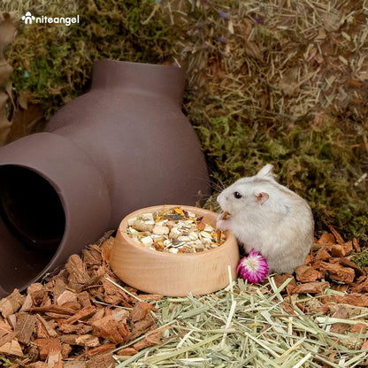 Hamster-Futternapf aus Holz für syrische
