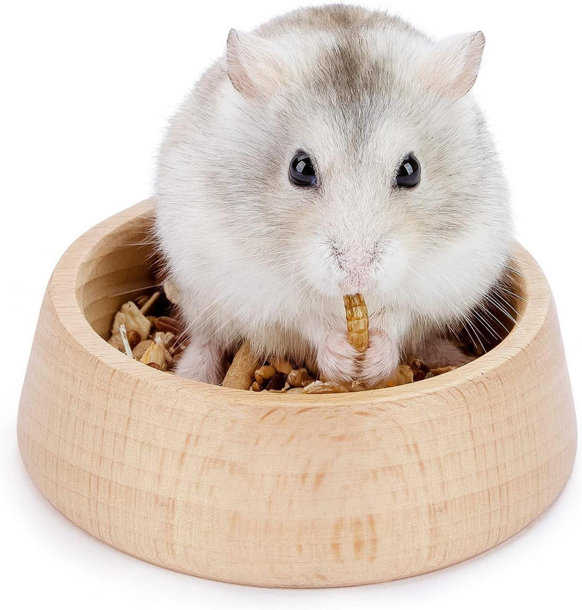 Hamster-Futternapf aus Holz für kleine Nager - Stabil und