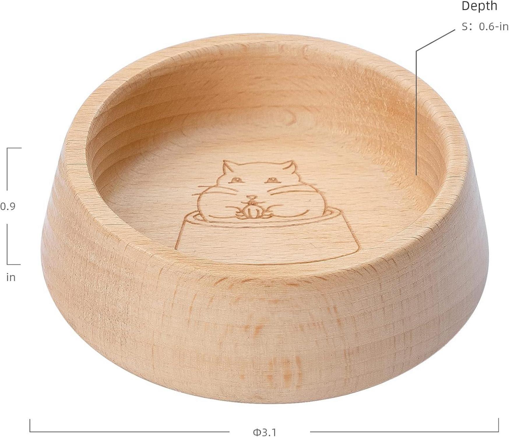 Hamster-Futternapf aus Holz für Zwerghamster Rennmäuse Mäuse 7,9cm