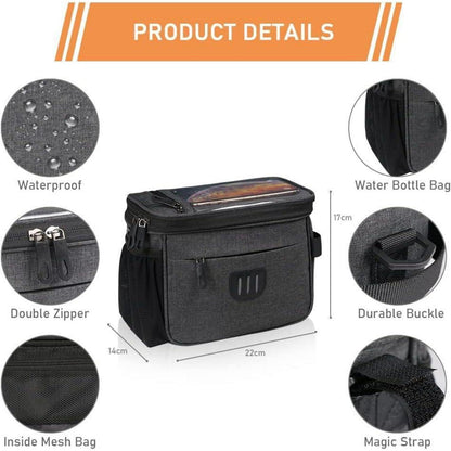 Fahrradkorb Tasche 6L Vorne Wasserdichter mit Touchscreen