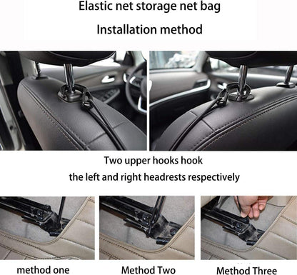 Autositz Aufbewahrungsnetz mit Haken, Dehnbares Mesh, 1 Tasche