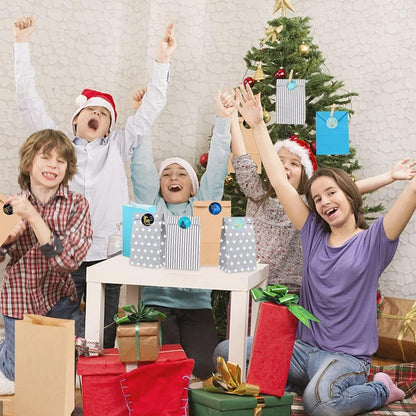 Adventskalender zum Befüllen: Papiertüten mit Zahlen Aufkleber, DIY