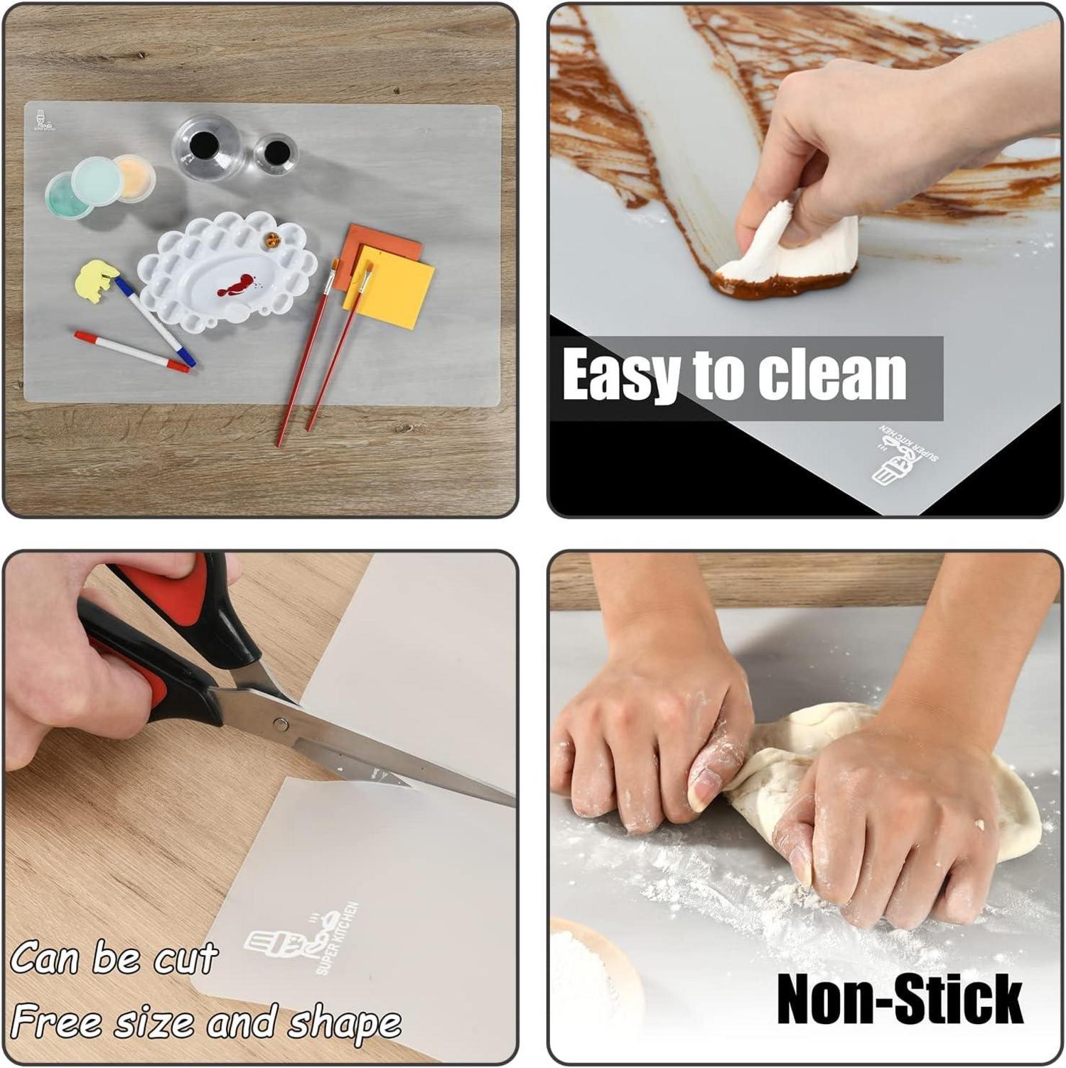 Silikon Backmatte Groß Rutschfest BPA Frei Transparent 60x40cm