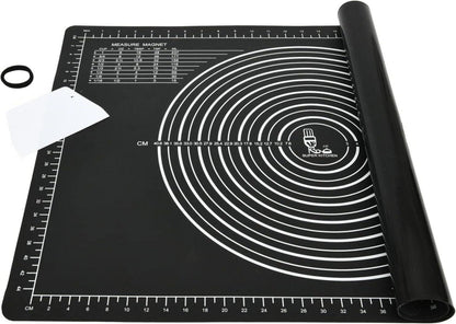 Große Rutschfeste Backmatte Silikon Teigunterlage XL Ausrollmatte