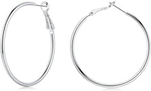Creolen 925 Sterling Silber Set Ohrringe Damen Groß 40/50/60mm Silber