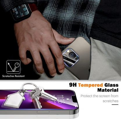 Displayschutzglas + Kameraschutzglas Set für iPhone 13 Pro Max 9H