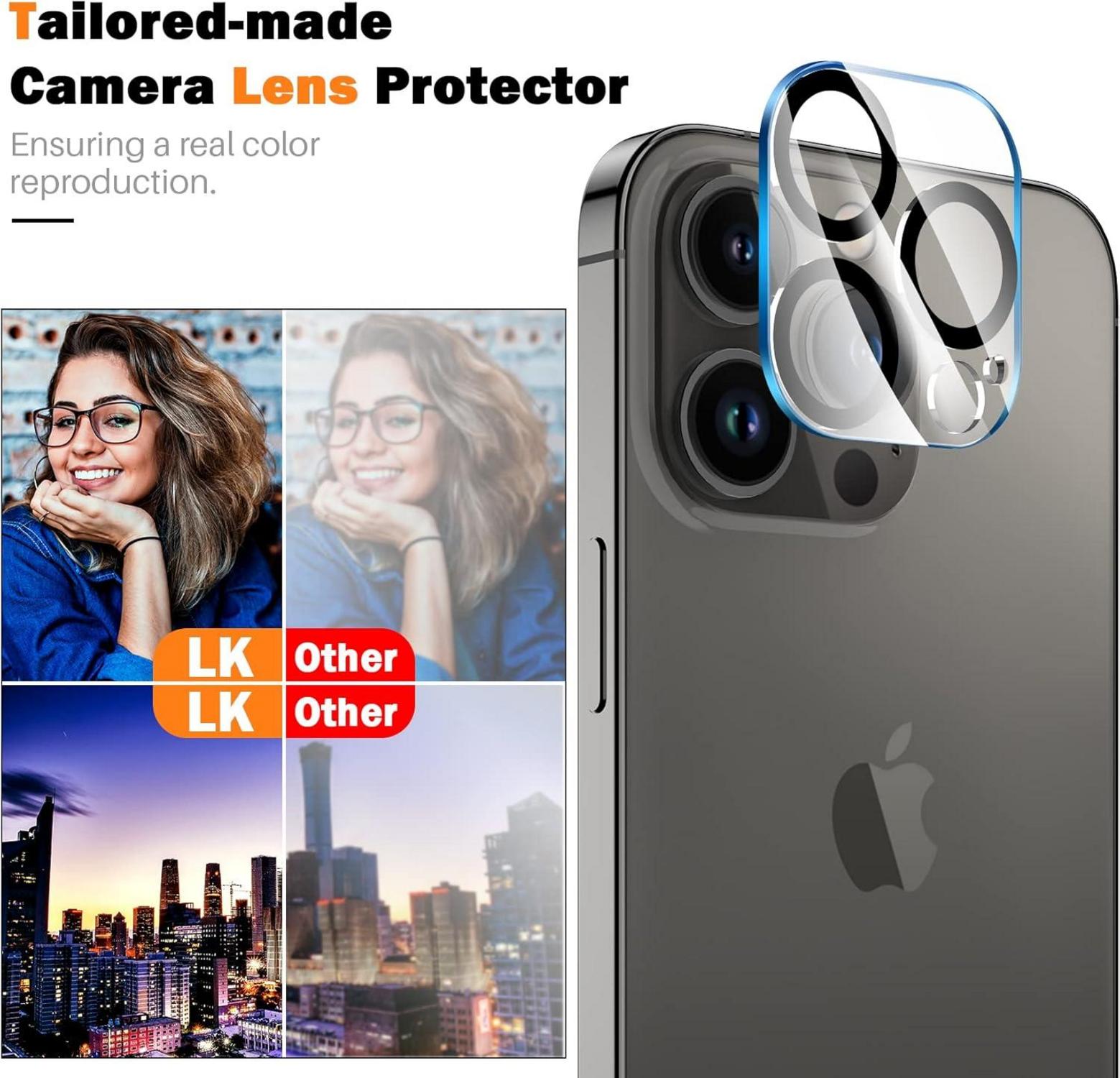 3x Panzer Schutz Glas + Kamera Schutz für iPhone 13 Pro Max