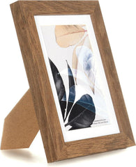 Bilderrahmen 13x18 Holzfarbe Echtholz Plexiglas 3er Set 5x7 inches