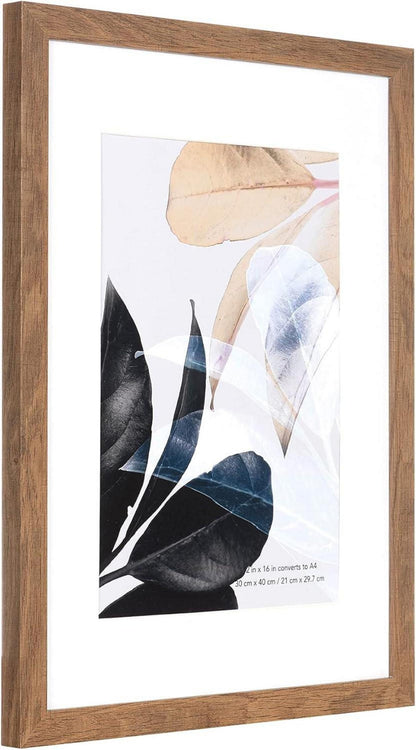Bilderrahmen 30x40 Holzfarbe Echtholz Plexiglas Wandtischmontage