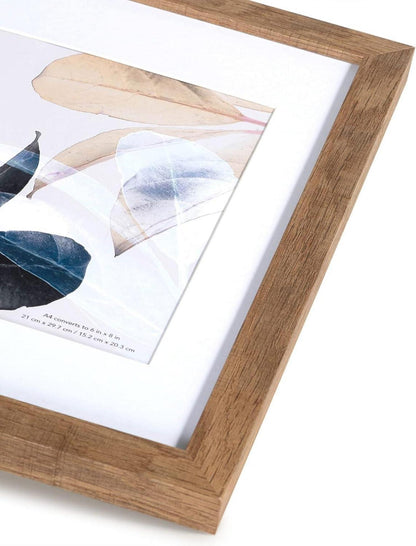 Bilderrahmen 30x40 Holzfarbe Echtholz Plexiglas Wandtischmontage
