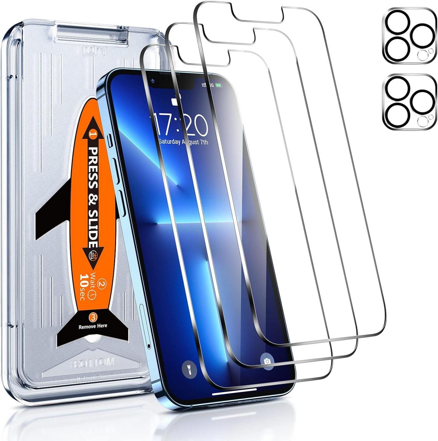 Panzer Schutz Glas iPhone 13 Pro 3+3 Displayschutz 9H+ Ultra-klar