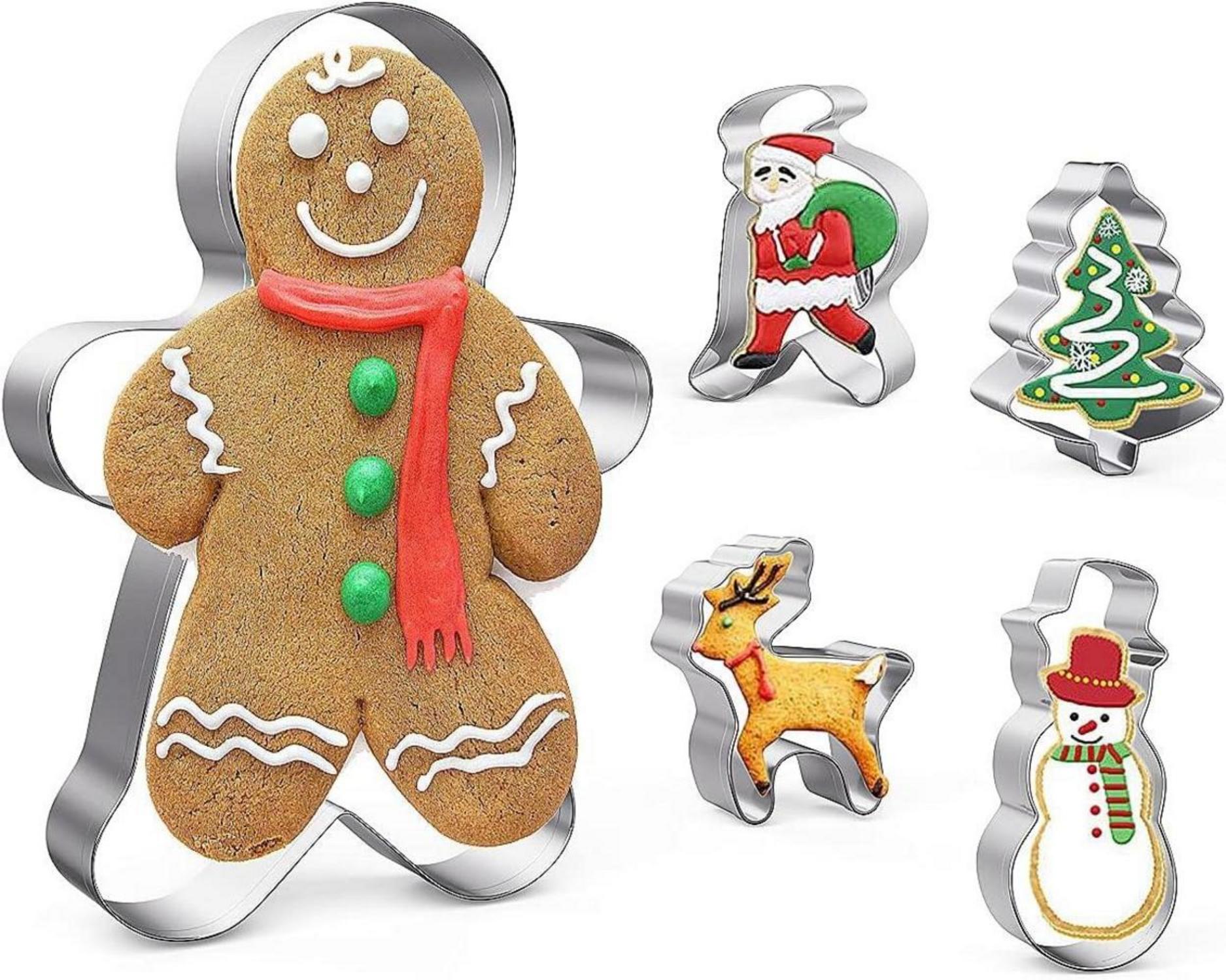 MIUTME Keksausstecher Set Weihnachten Lebkuchenmann Rentier 13.8*20.5cm