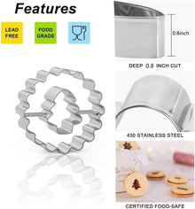 MIUTME Plätzchen Ausstecher Set 9-teilig Edelstahl