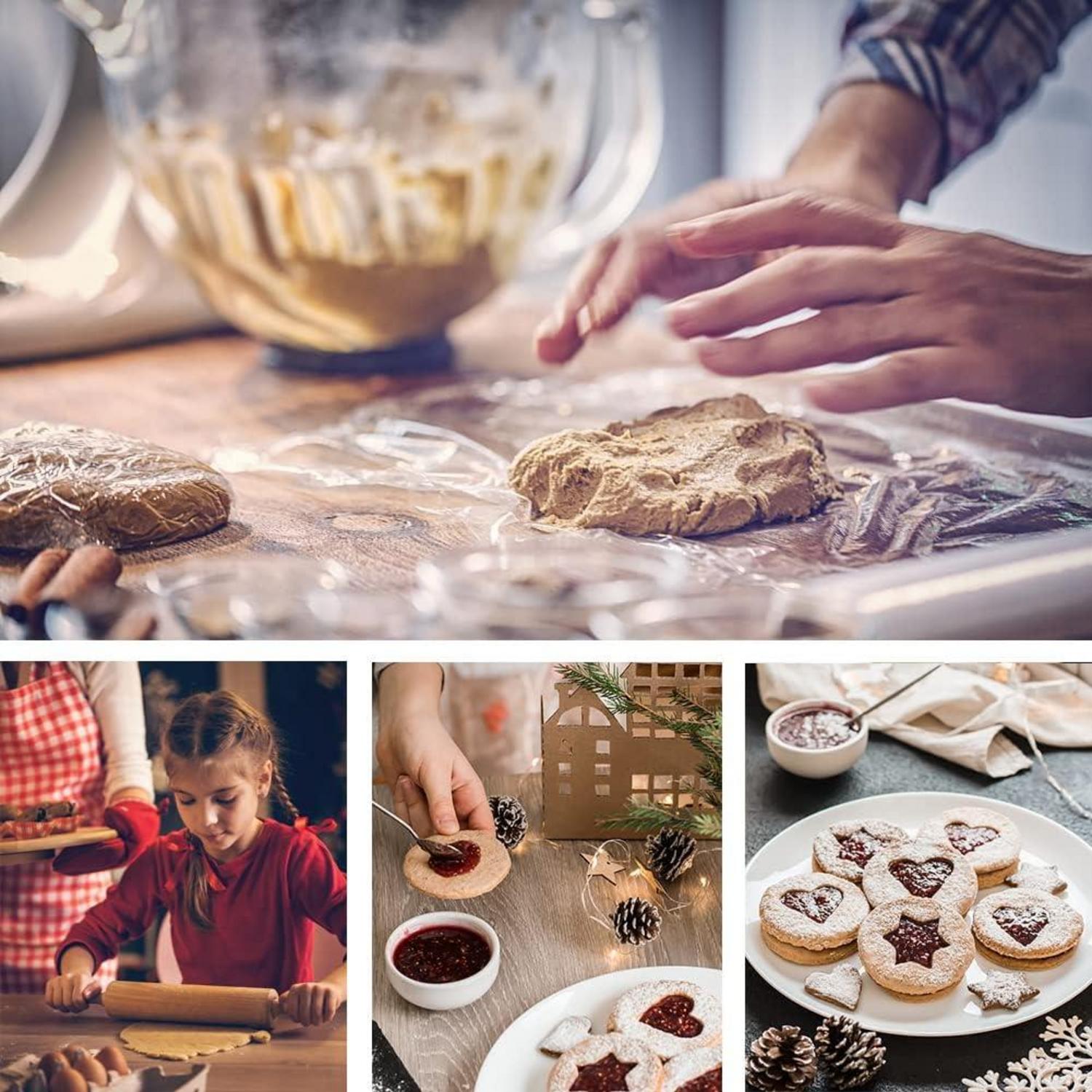 MIUTME Weihnachten Plätzchen Ausstecher Set 9-teilig Edelstahl Linzer