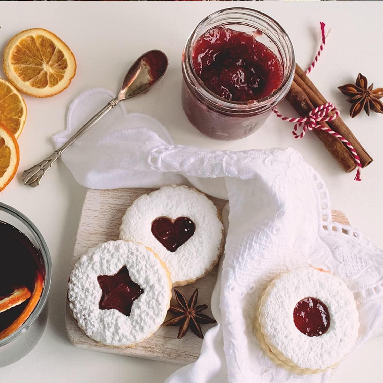 MIUTME Weihnachten Plätzchen Ausstecher Set 9-teilig Edelstahl Linzer