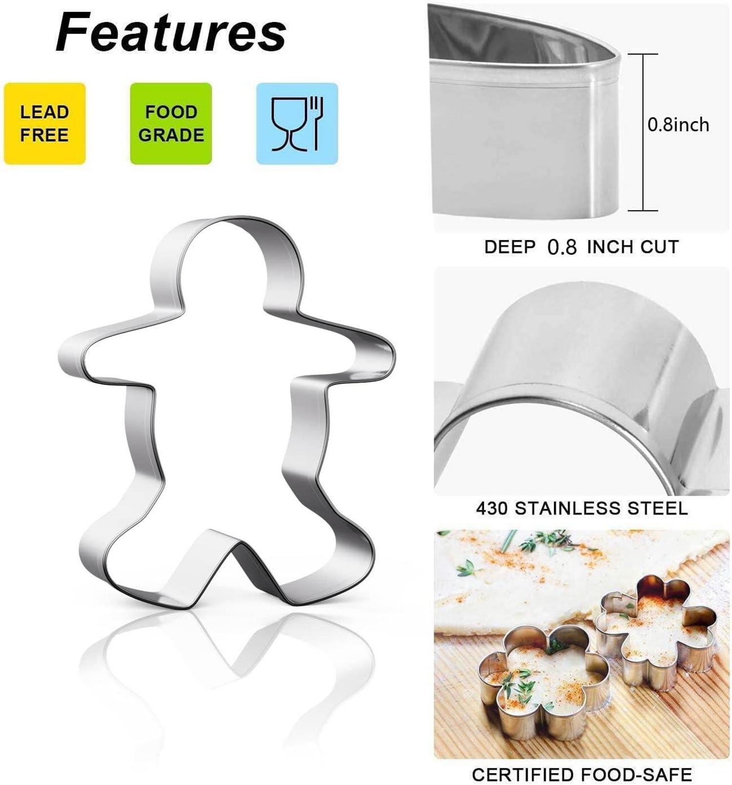 Weihnachten Ausstecher Set Edelstahl Plätzchen Ausstecher 5 Stück
