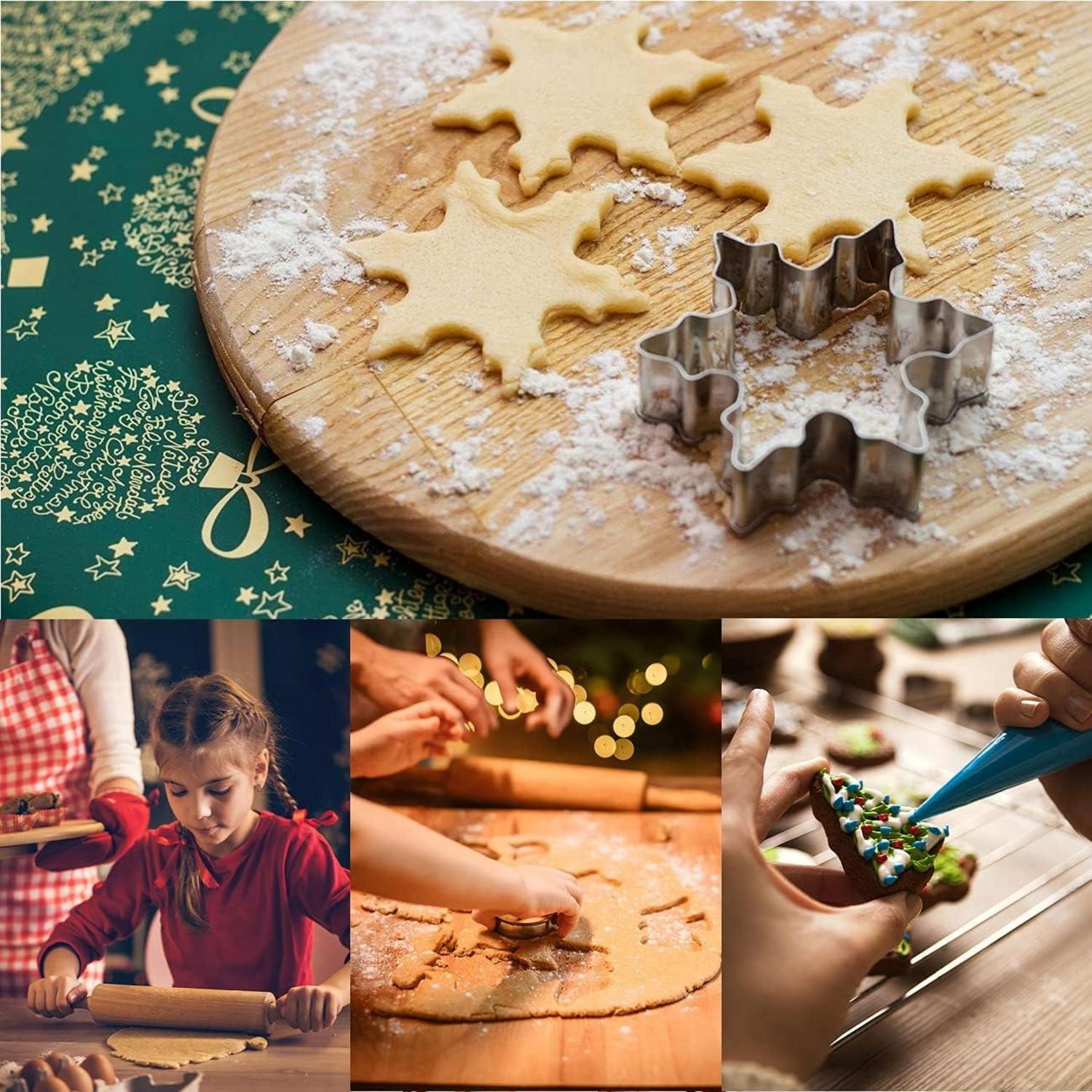 Weihnachten Ausstecher Set 5-teilig Edelstahl Plätzchen Ausstecher Cookie Cutter