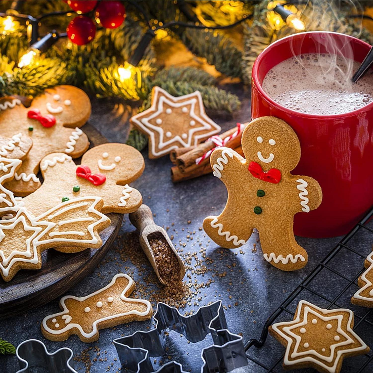 Weihnachten Ausstecher Set 5 Stück Edelstahl Plätzchen Ausstecher