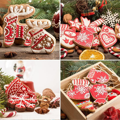 MIUTME Weihnachten Ausstecher Set 5 Stück Edelstahl Plätzchen Ausstechformen Keksausstecher Kinder Cookie Cutter für Kekse Brot Backen Küche