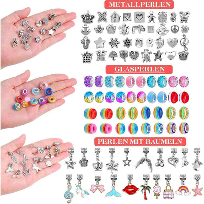 102-teiliges Caffox Charm Armband Bastelset für Mädchen DIY