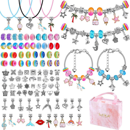 102-teiliges Schmuckbastelset für Armbänder - DIY Geschenk für Mädchen