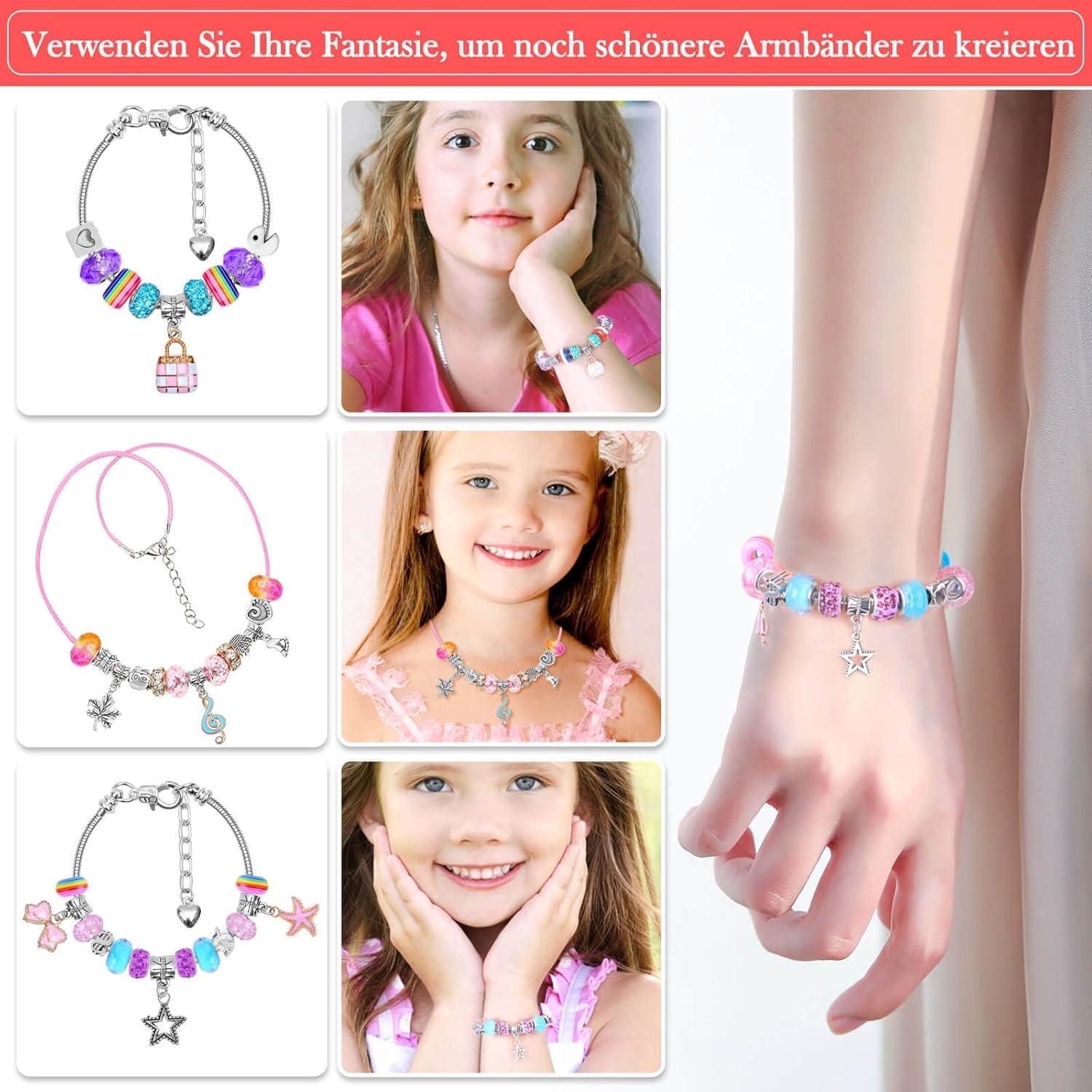 102-teiliges Schmuckbastelset für Armbänder - DIY Geschenk für Mädchen