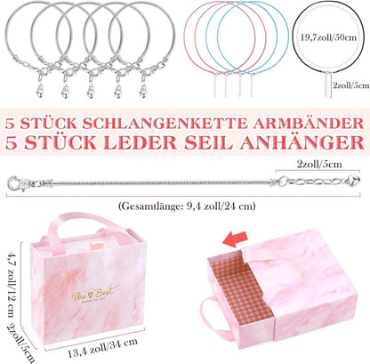 102-teiliges Schmuckbastelset für Mädchen Armband DIY Kit Kinder