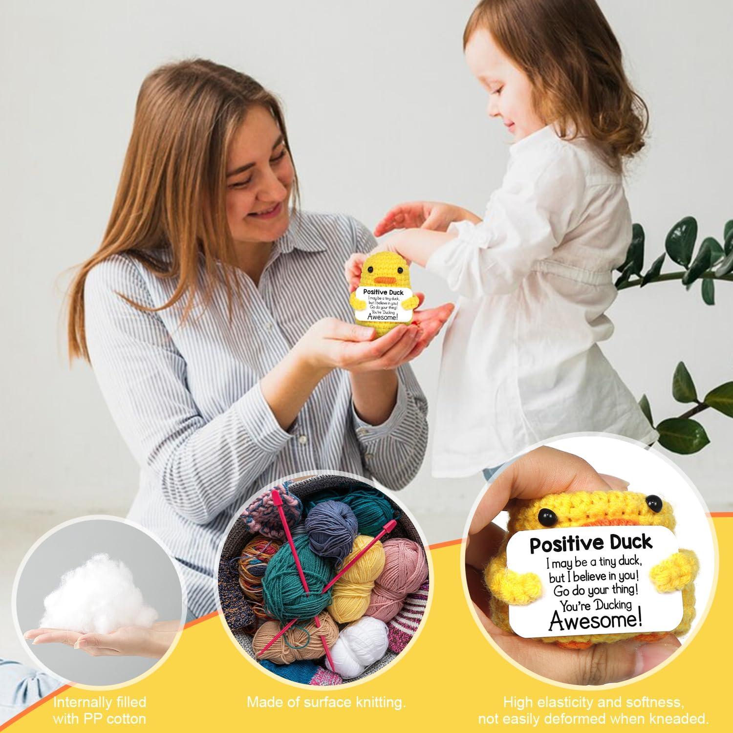 Kreative Pocket Hug Ente Puppe Strickwolle Geschenk Weihnachten A-8