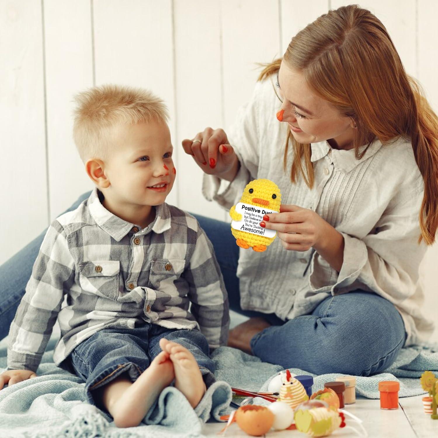Positive Duck Puppe Pocket Hug Mini Plush Geschenk Geburtstag