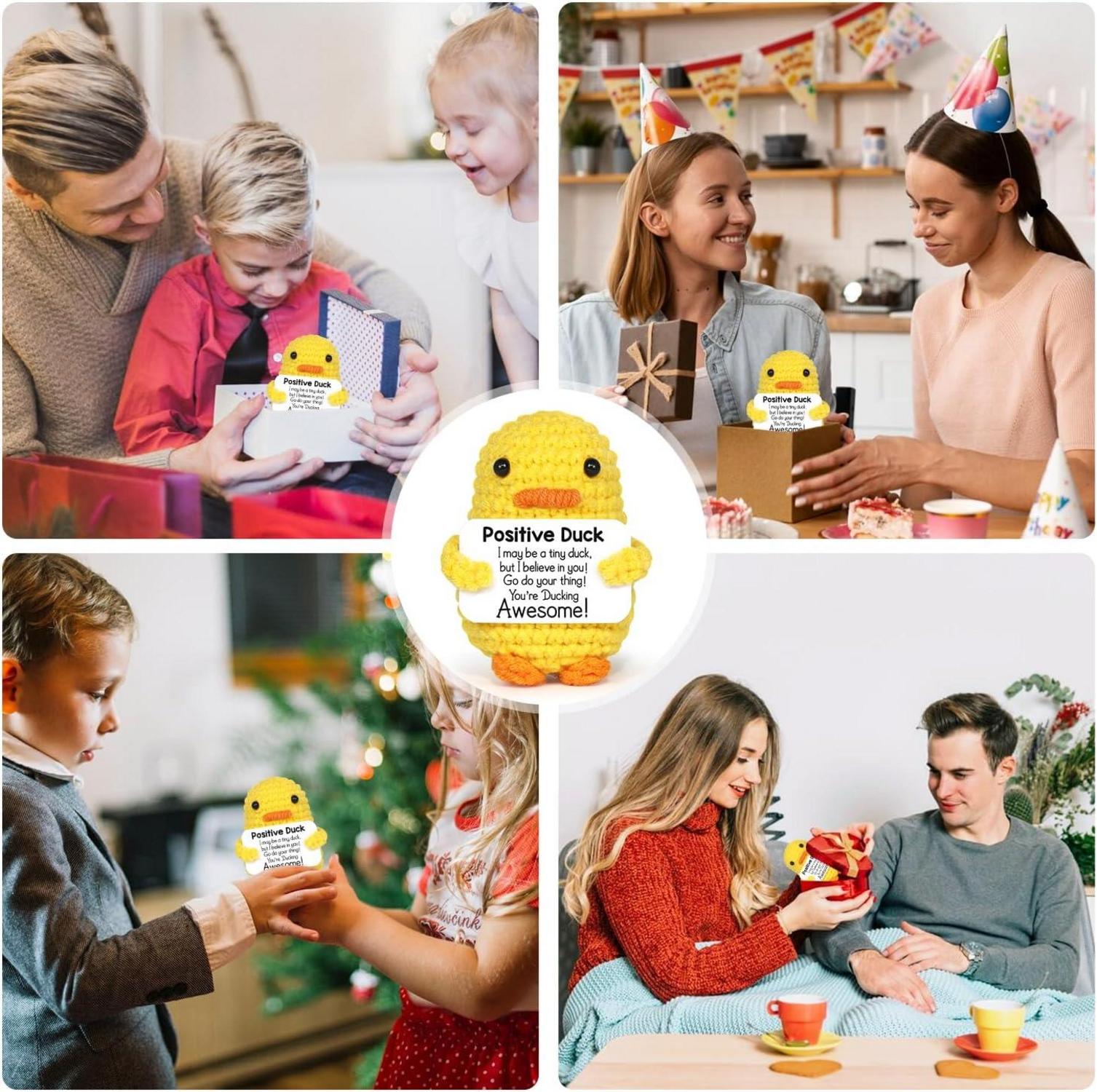 Kreative Pocket Hug Ente Puppe Strickwolle Geschenk Weihnachten A-8