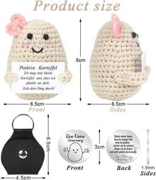 Kreative Strickwolle Kartoffel Puppe mit Positiver