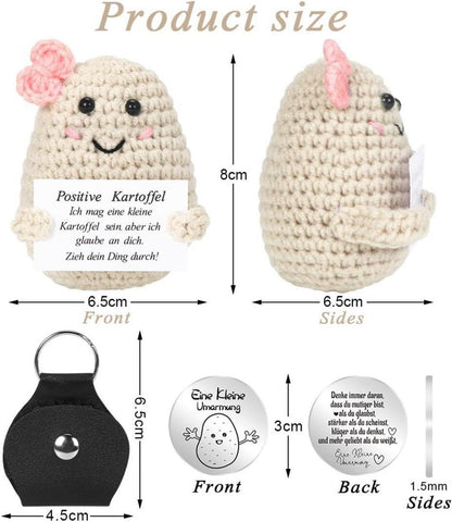 Kreative Strickwolle Kartoffel Puppe mit Positiver